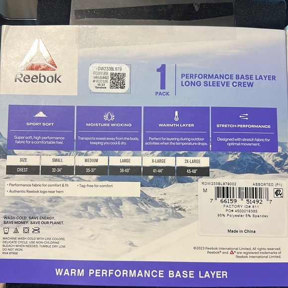 Reebok Women's Base Layer Long Sleeve Top - Picture 6 of 8